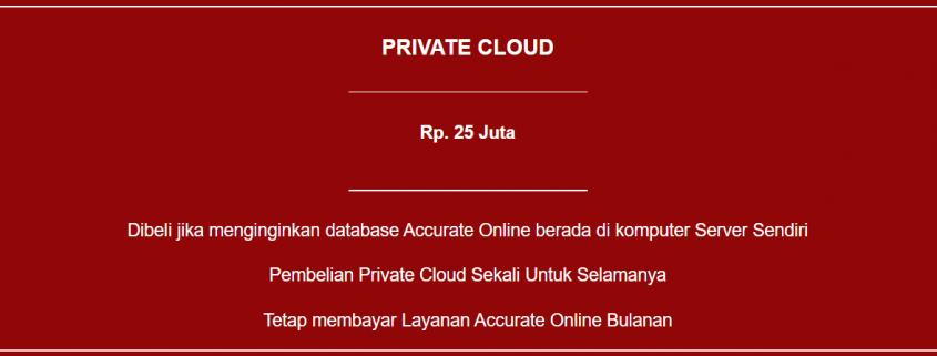 harga AOL private cloud