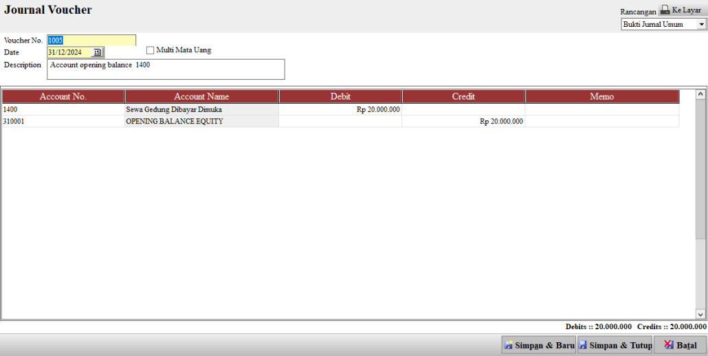 Opening Balance Equity Accurate