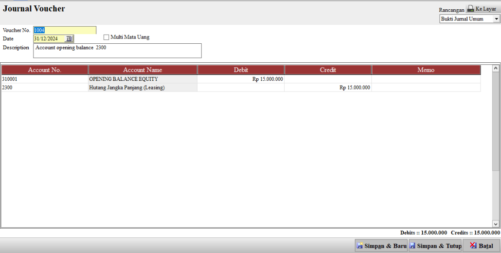 Opening Balance Equity Accurate