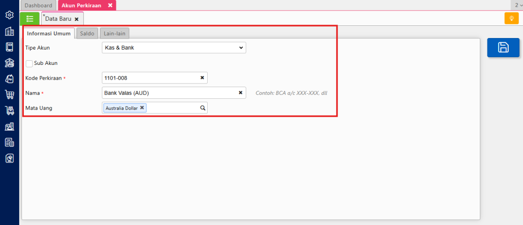 Akun Mata Uang Asing