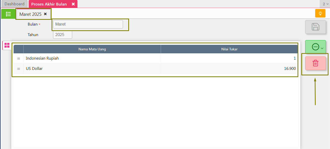MENGHAPUS PROSES AKHIR BULAN