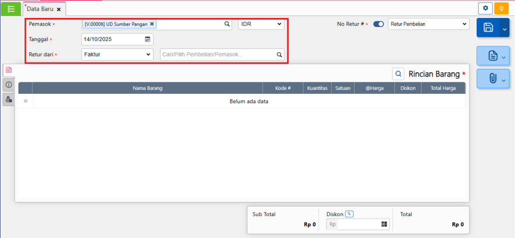 Membuat Retur Pebelian Parsial di Accurate Online