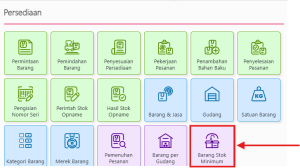 Fitur barang stok minimum