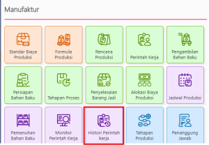 Fitur Histori perintah kerja