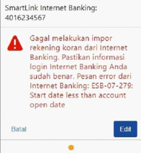 Start Date Less Than Account Open Date